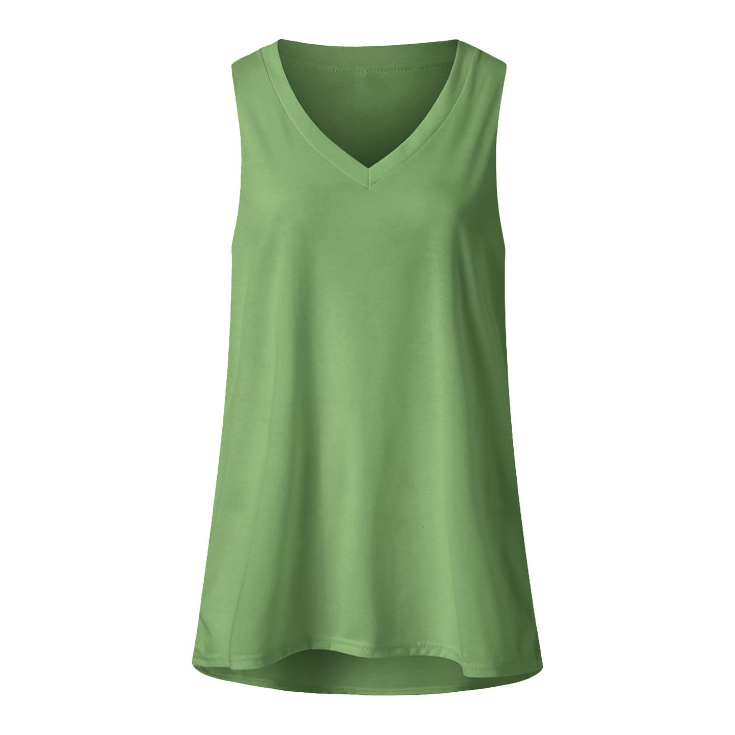 Women's Color Summer Solid Loose Sleeveless T-shirt Tops