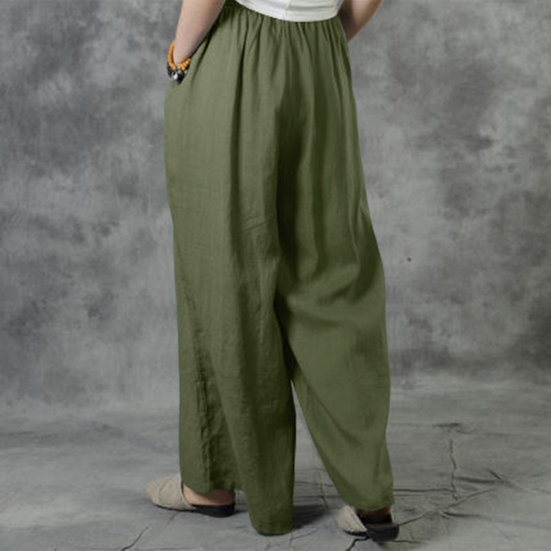 Women's Comfortable Loose Cotton Linen Casual Pants