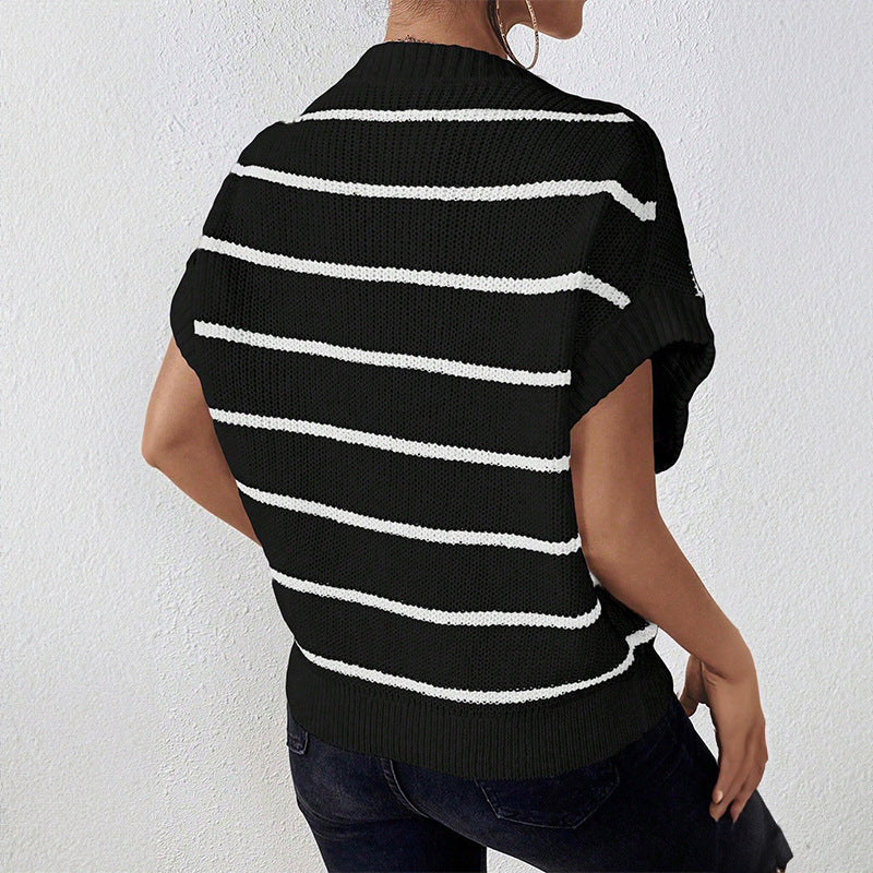 Women's With Sleeves Female Summer Striped Print Sweaters