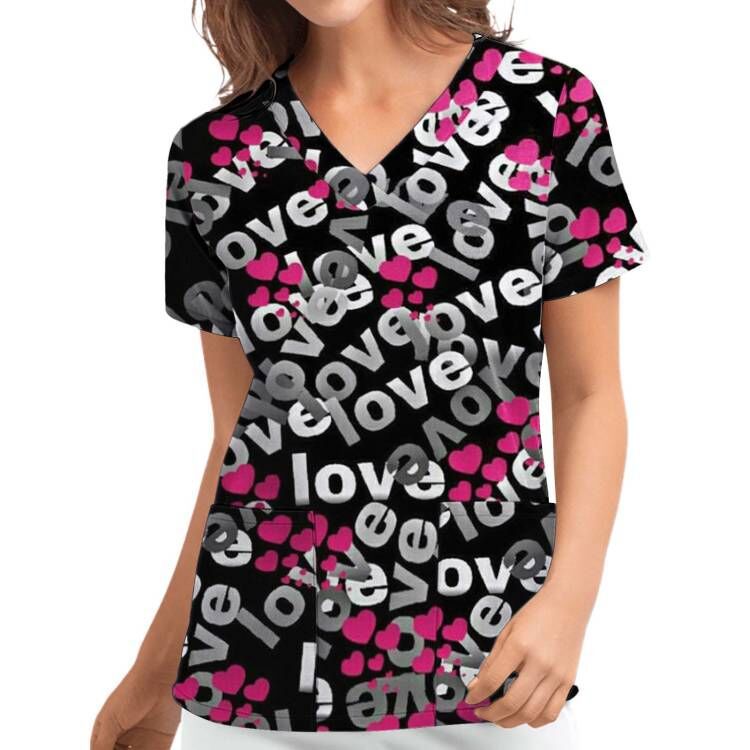 Digital Printed Love Sleeve Cloth For Blouses