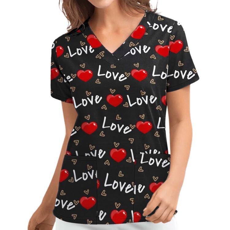 Digital Printed Love Sleeve Cloth For Blouses