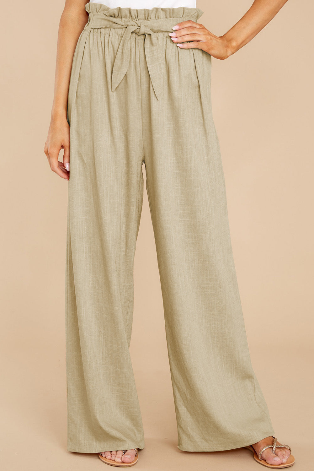 Elegant Women's Loose Cotton Linen Casual Pants