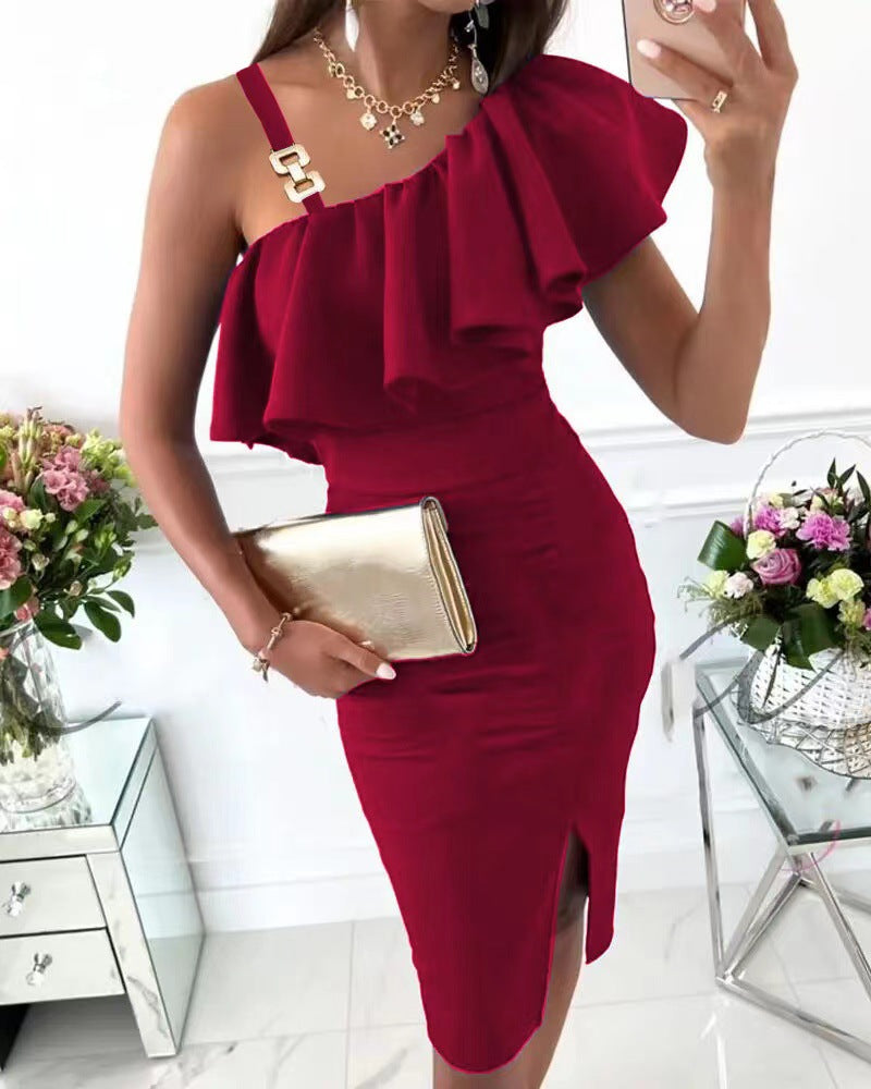 Women's Sexy Temperament Sleeveless Split Dress Dresses