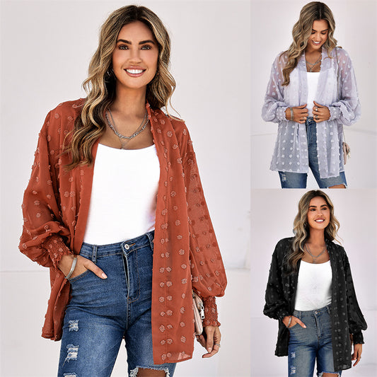 Fashion Versatile Casual Beach Shawl Chiffon Blouses