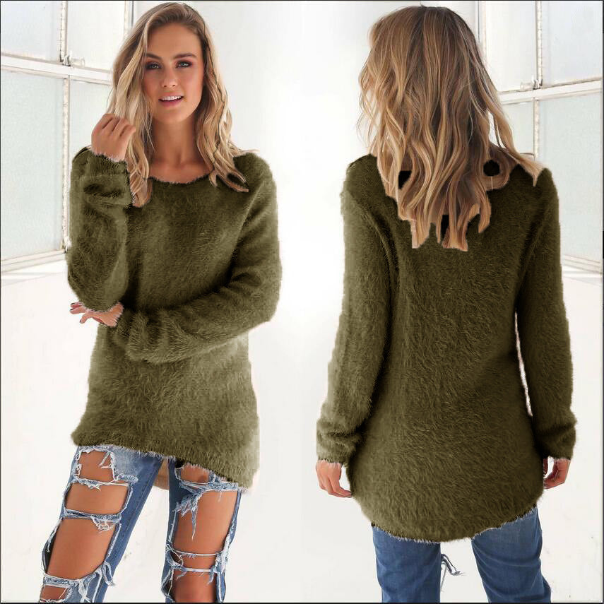 Women's Fashion Solid Color Long Sleeve Tops