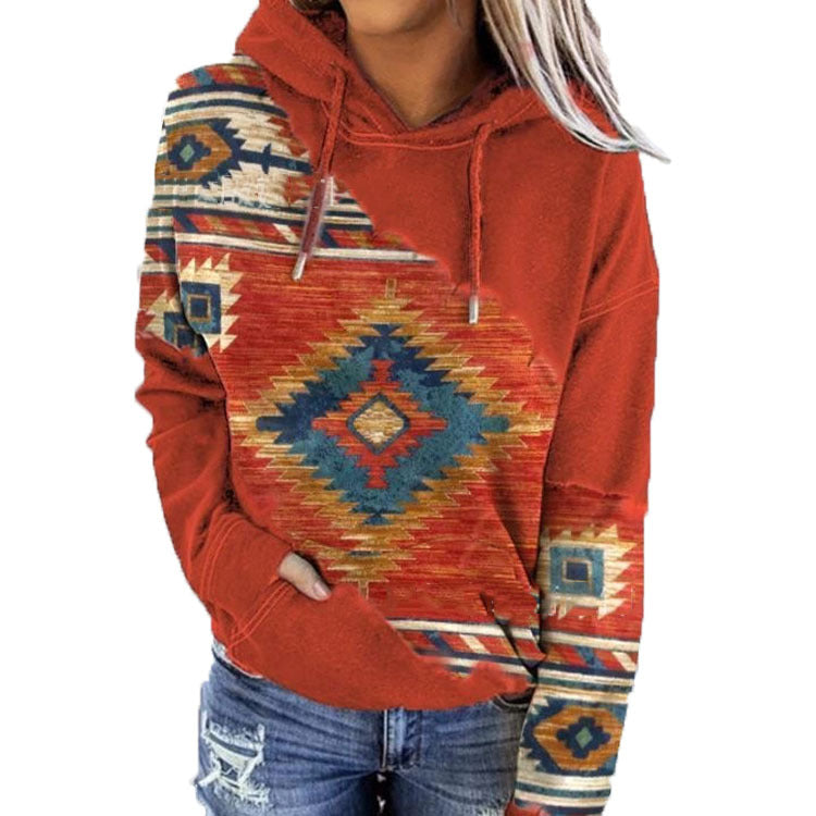 Women's Fashion Casual Ethnic Print For Sweaters