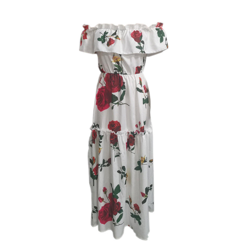 Robe de vacances imprimée à la mode pour femmes, été