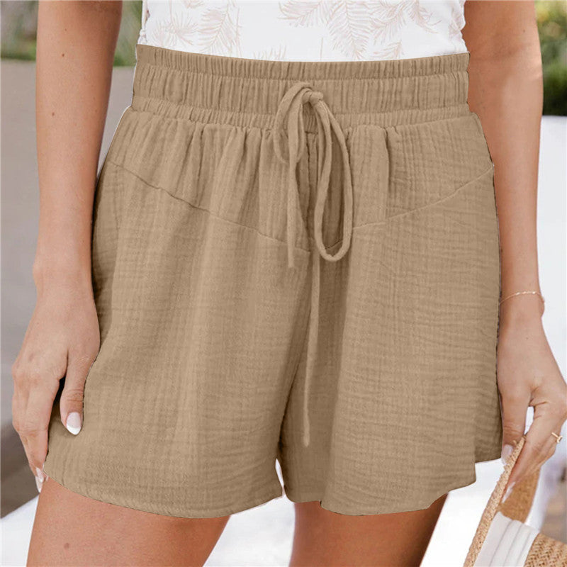 Women's Summer Loose Double-layer Casual Wide-leg Shorts