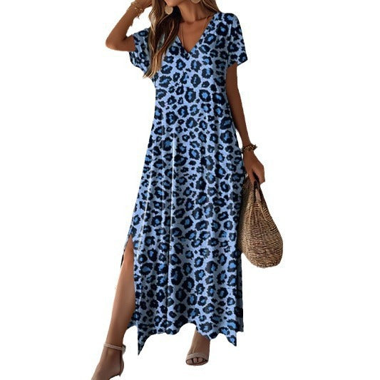 Summer Dress Casual Loose Long Printed Dresses