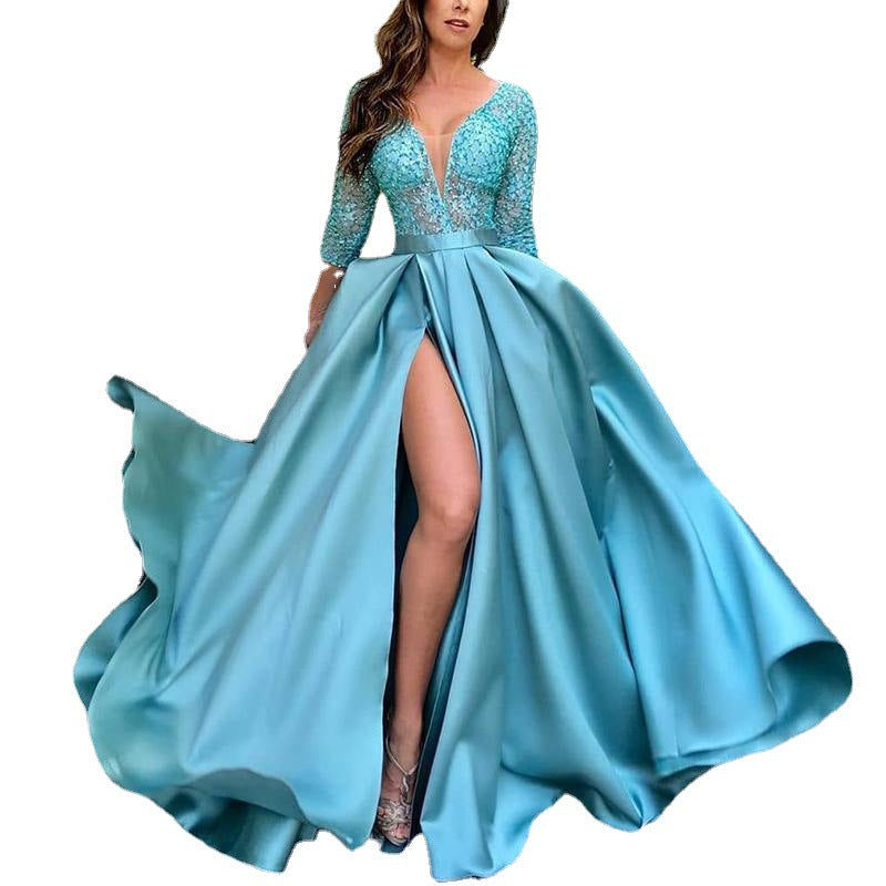 Robe de mariée sexy en dentelle à paillettes pour femmes