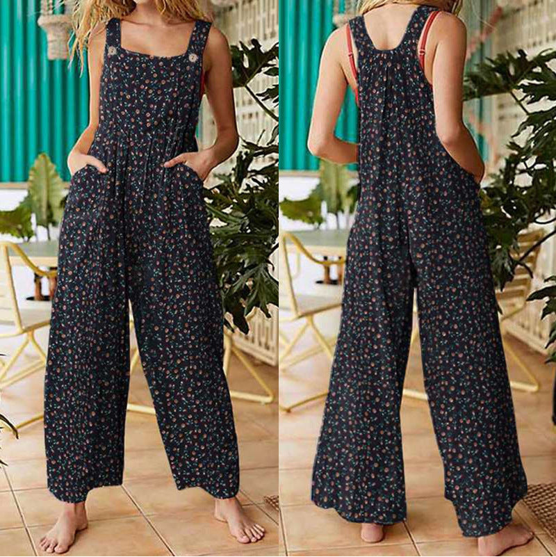 Beautiful Women's Loose Printed Pocket Casual Pants