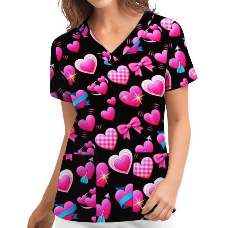 Digital Printed Love Sleeve Cloth For Blouses