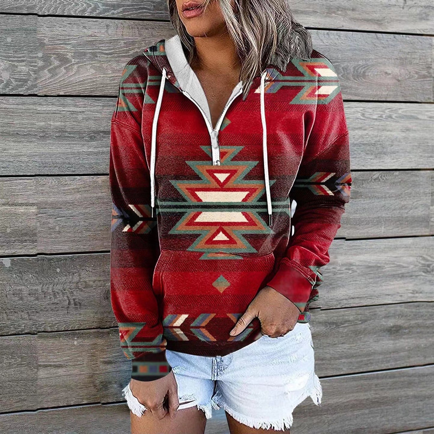 Attractive Graceful Women's Glamorous Ethnic Hoodie Sweaters