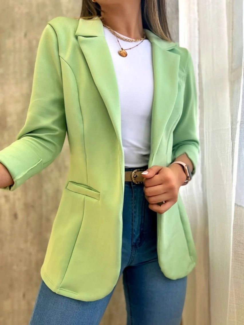 Women's Autumn Solid Color Minimalist Long Sleeve Blazers