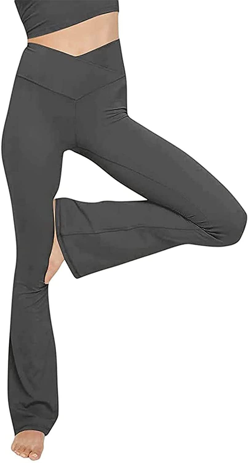 Pantalon décontracté taille haute de couleur unie, coupe slim