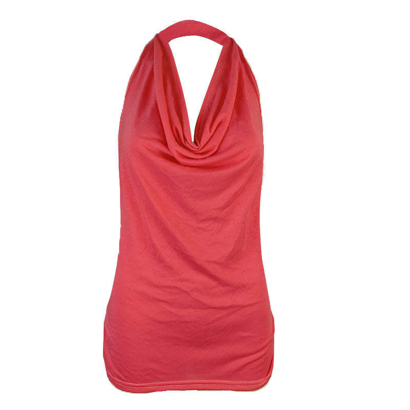 Color Pullover Sleeveless T-shirt Female Pendant Blouses