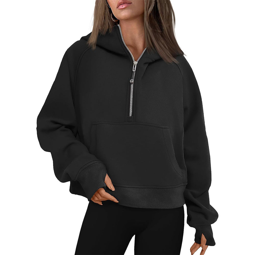 Women's Stylish Classy Hooded Zipper Thickening Sweaters