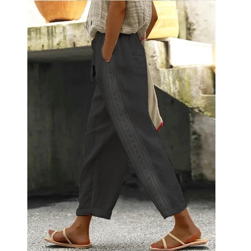 Women's Casual Elegant Cotton And Linen Commuter Pants