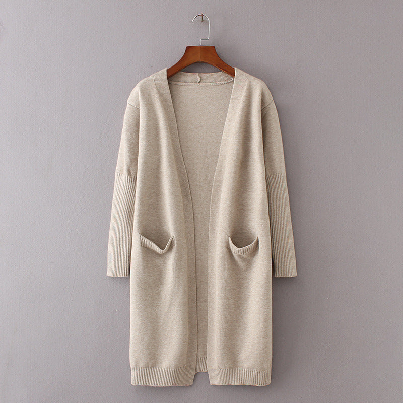 Women's Loose Large Long Thickened Pocket Sweaters