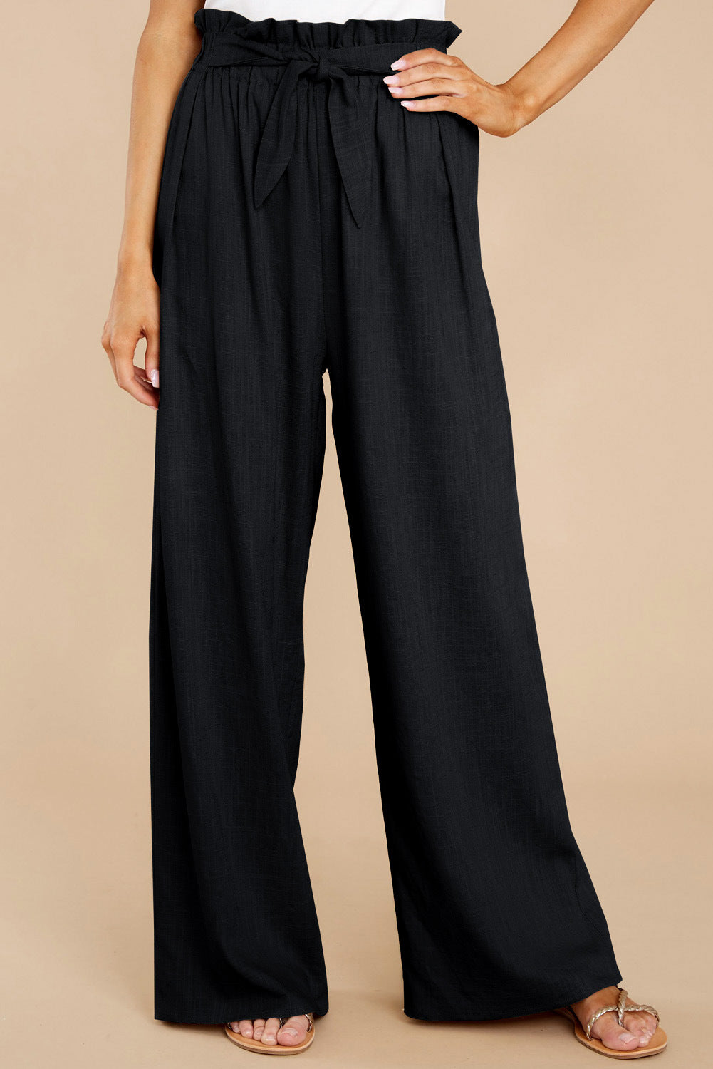 Elegant Women's Loose Cotton Linen Casual Pants