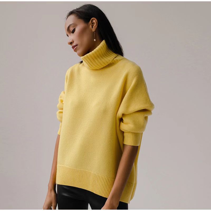 Charming Durable Women's High Collar Loose Sweaters