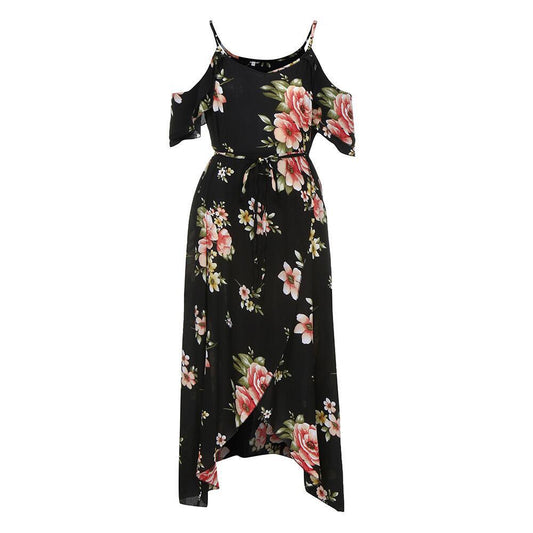 Women's Fashion Wear Printed Sexy Sleeve Summer Dresses