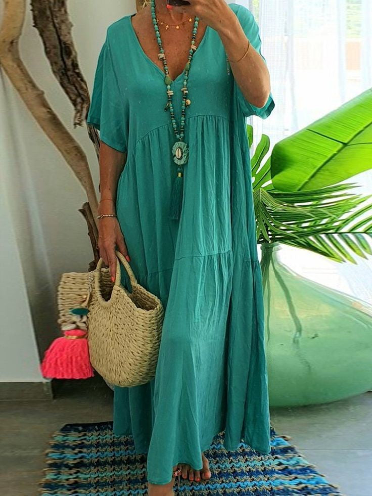 Graceful Irregular Long Large Hem Dress Dresses