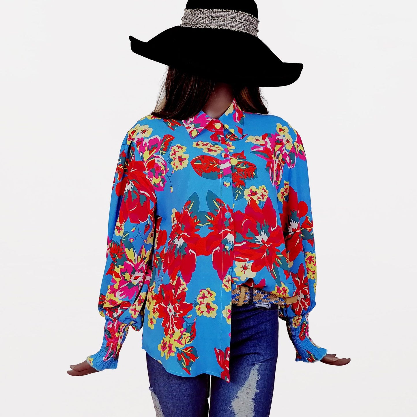 Glamorous Slouchy Classic Long Sleeve Printed Blouses