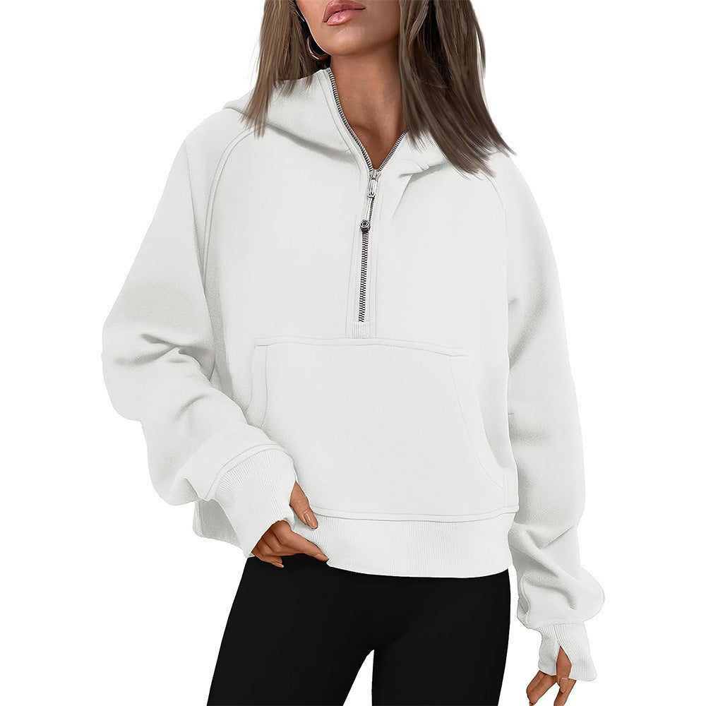 Women's Stylish Classy Hooded Zipper Thickening Sweaters