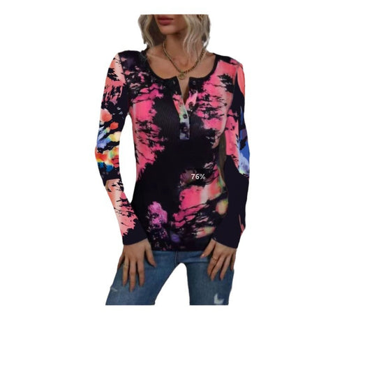 Women's Printed Open Tube Fashionable Elegant Sweet Knitwear