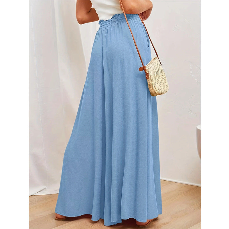 Women's Casual Wide Leg Loose Fashionable Trousers Pants