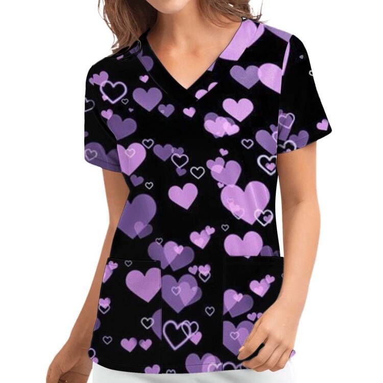 Digital Printed Love Sleeve Cloth For Blouses