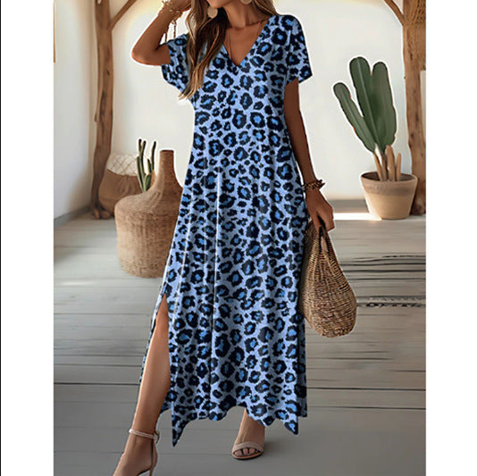 Summer Dress Casual Loose Long Printed Dresses