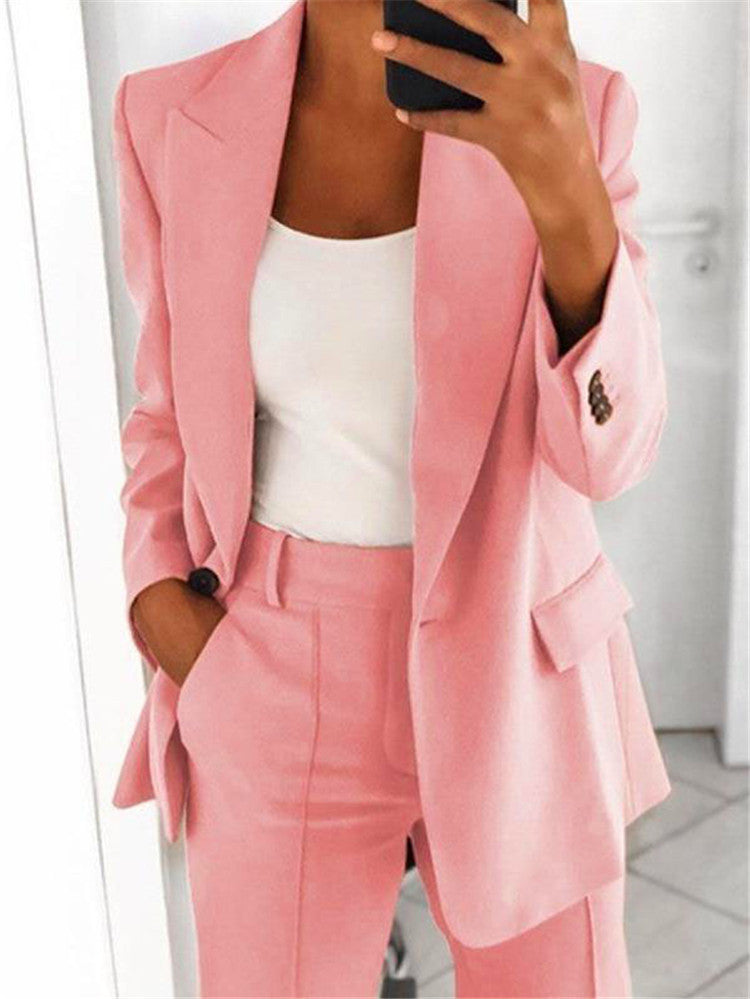 Women's Fashion Polo Collar Graceful Business Blazers