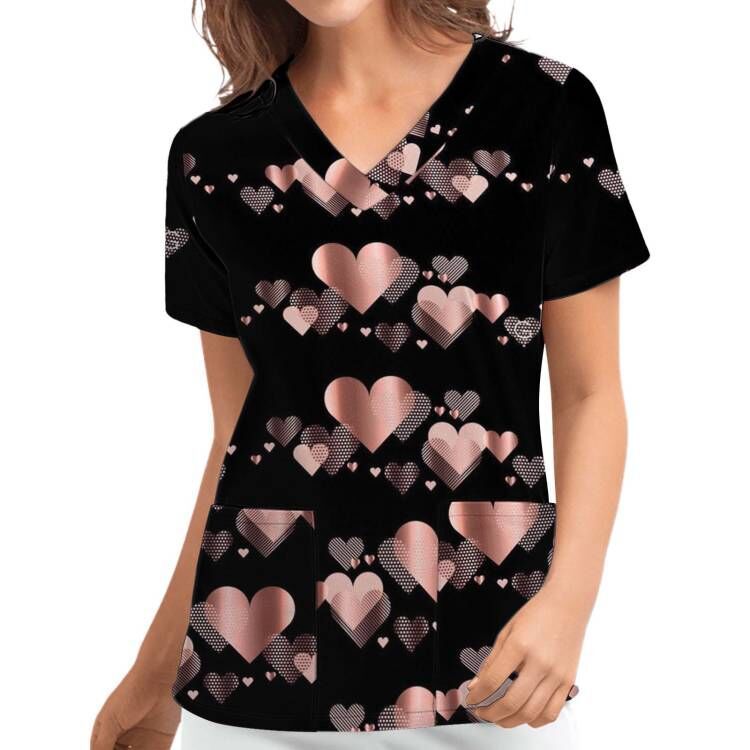 Digital Printed Love Sleeve Cloth For Blouses