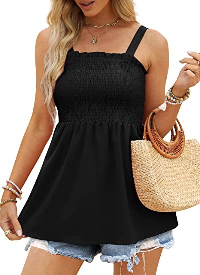 Vielseitige, coole, hübsche Sommer-Camisole-Oberteile mit Rüschen