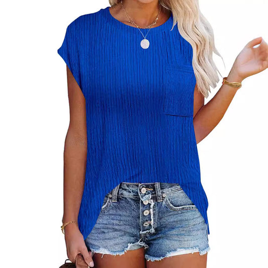 Women's Popular Casual Round Neck T-shirt Shirt Tops