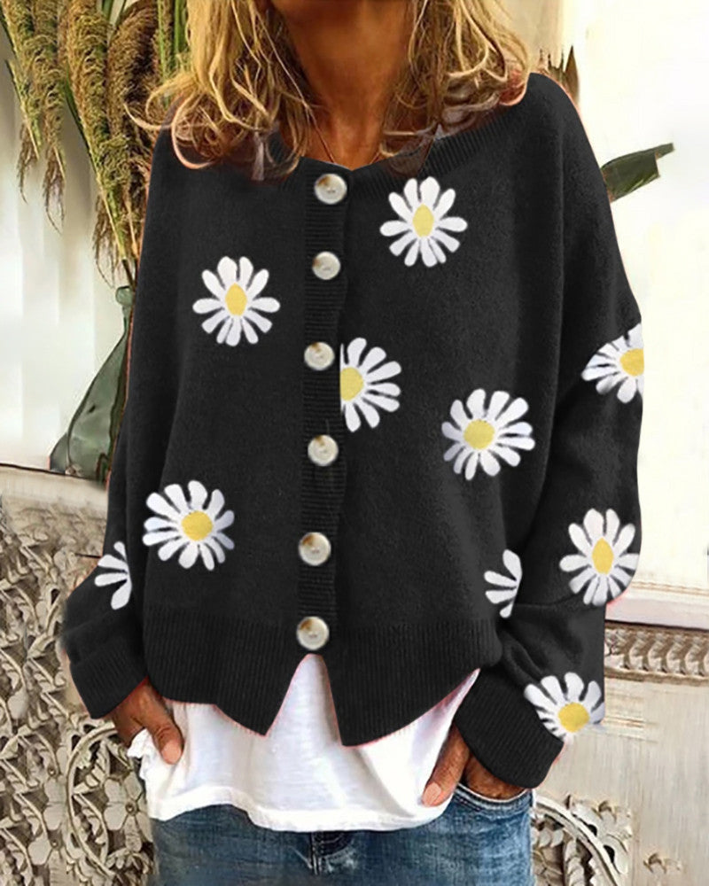 Charming Versatile Women's Small Embroidered Knitted Cardigans