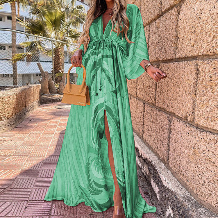 Lässiges, sexy einreihiges Strandkleid für Damen