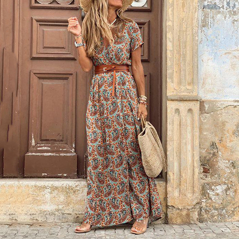 Robe à fleurs style Boho pour femmes, charmante mode