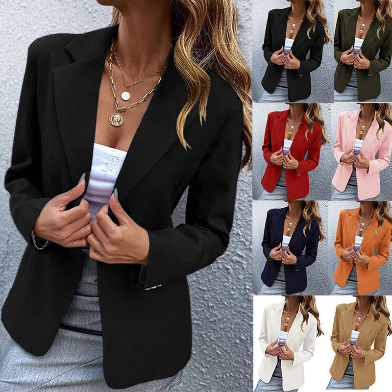 Women's Casual Long-sleeved Solid Color Button Suits