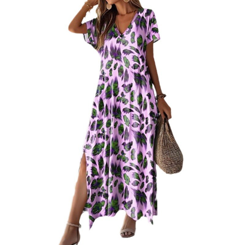 Women's Casual Dress Summer Digital Floral Print Dresses