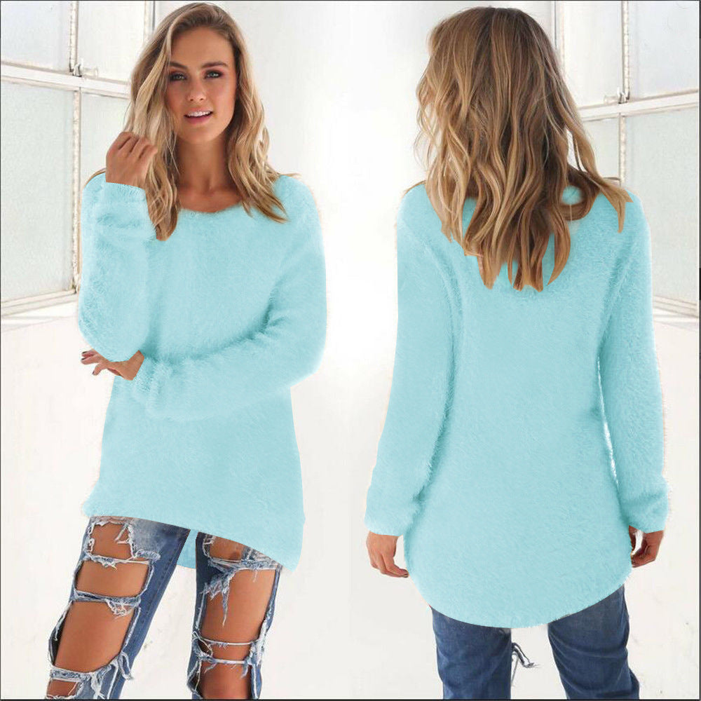 Women's Fashion Solid Color Long Sleeve Tops