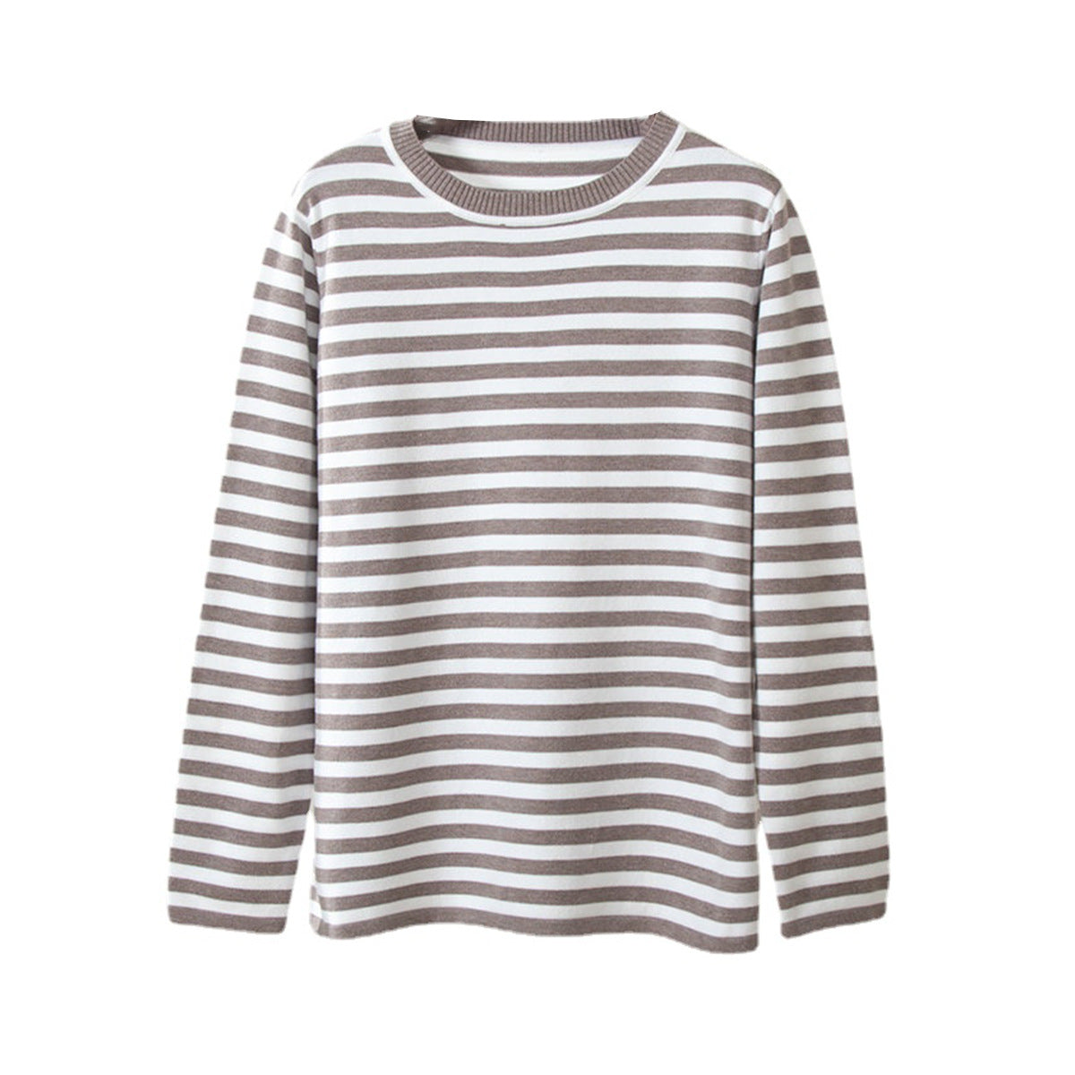 Women's Knitted Striped Versatile Classic Retro Pullover Sweaters