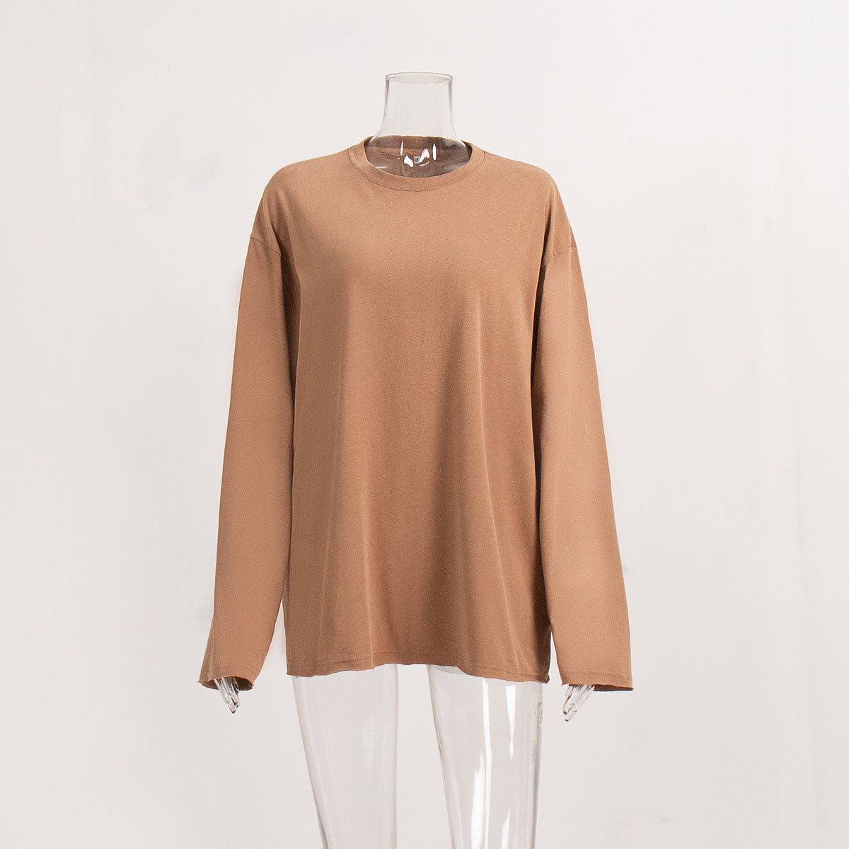 Women's Cotton T-shirt Spring Loose Solid Color Blouses