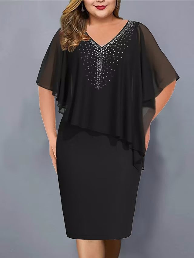 Robe d'été une étape pour femmes, en mousseline de soie, châle, robes à strass