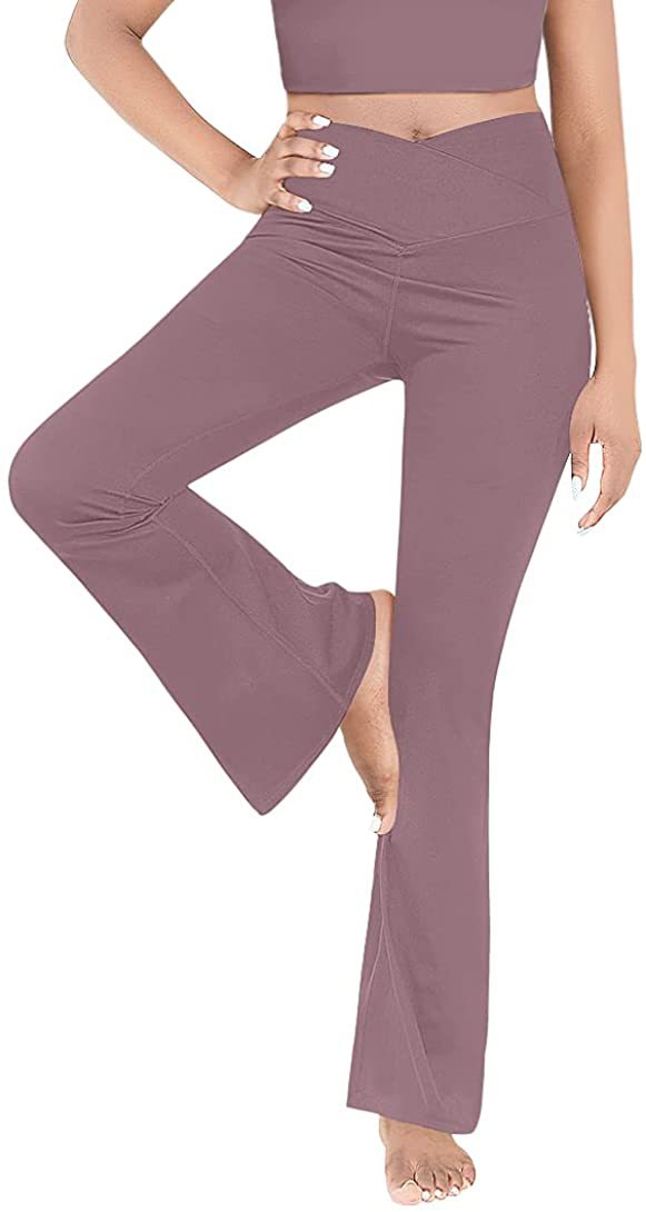 Pantalon décontracté taille haute de couleur unie, coupe slim