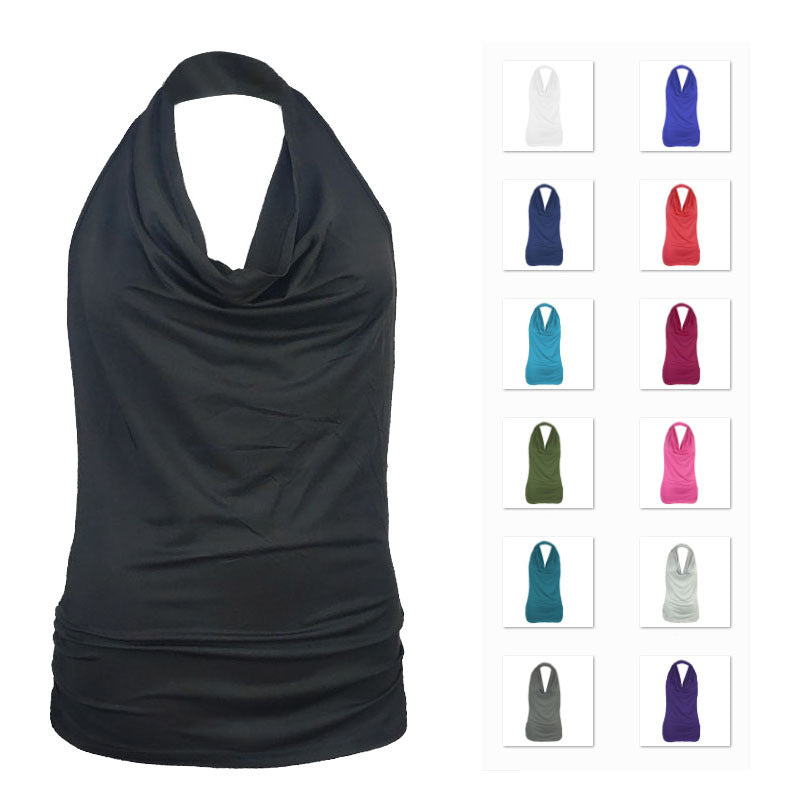 Color Pullover Sleeveless T-shirt Female Pendant Blouses