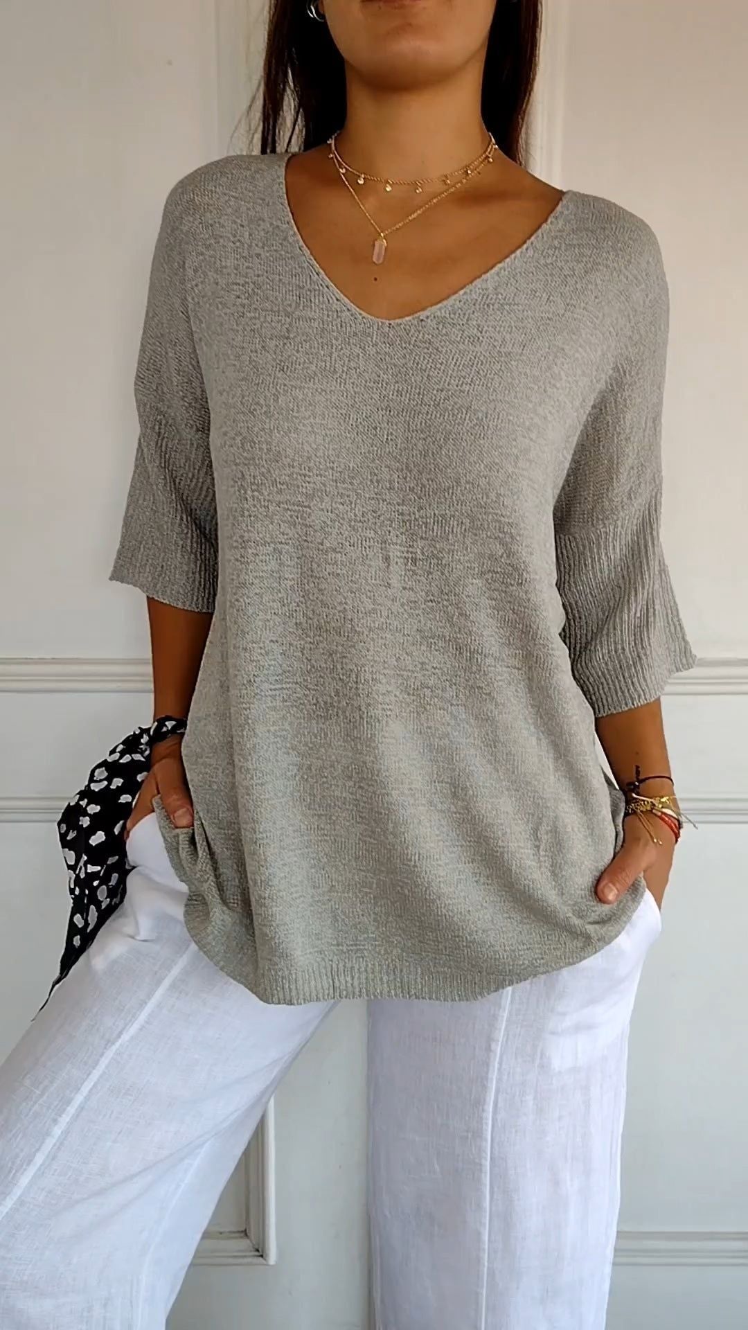 Women's Casual Basic Style Slimming Solid Color Knitwear