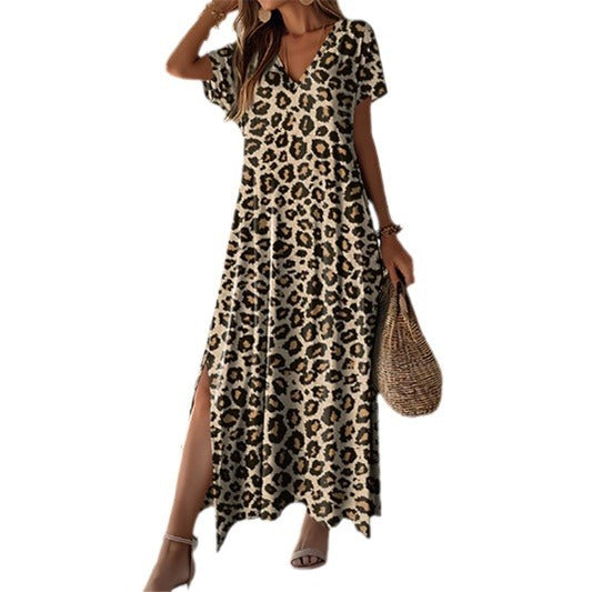 Summer Dress Casual Loose Long Printed Dresses